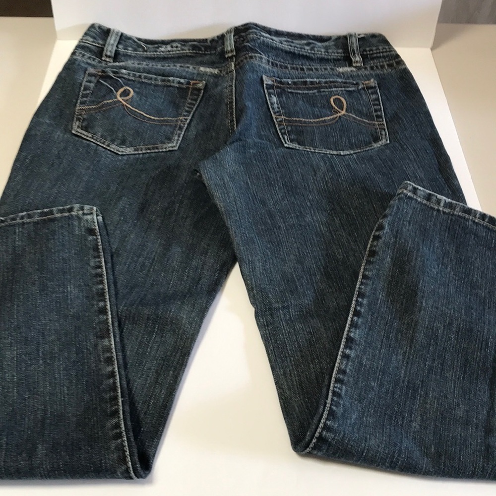 Ann Taylor Loft relaxed and straight blue jeans - Picture 4 of 5